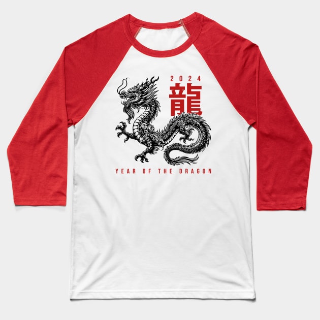 Year Of The Dragon Baseball T-Shirt by Sachpica